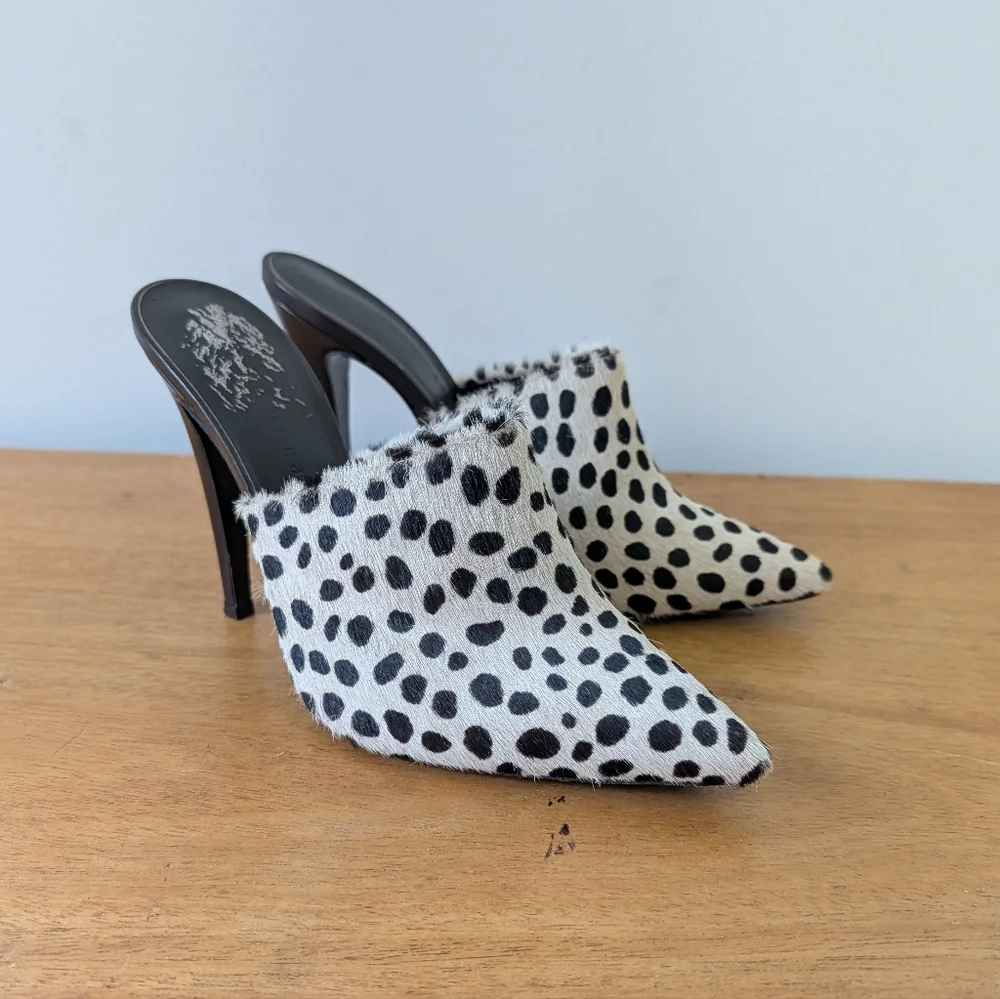 Jenni Kayne Painted‎ Pony Hair Heels Mule Slip On 37